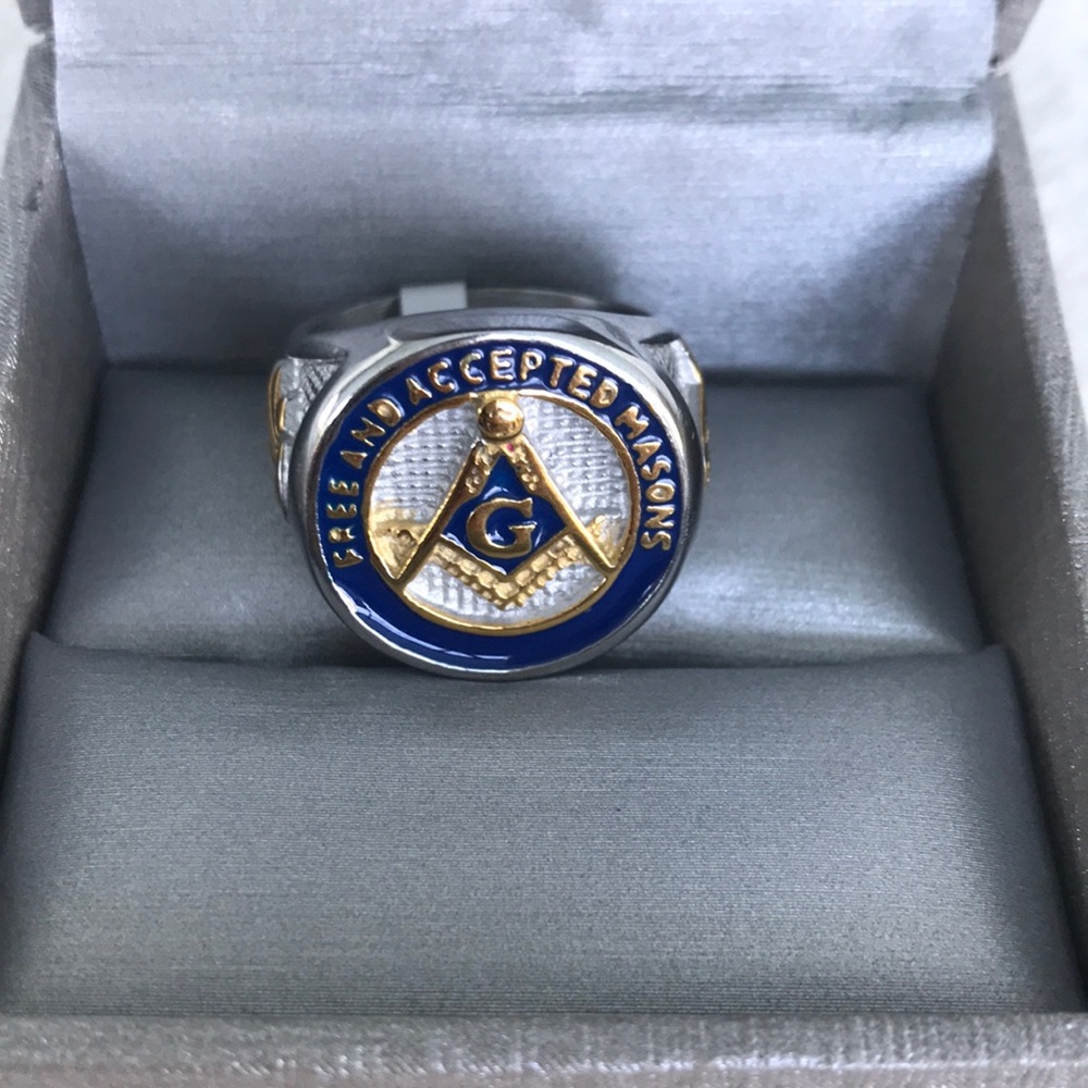 ➡️ NEW men’s Masonic ring Sz. 9 SSteel quality